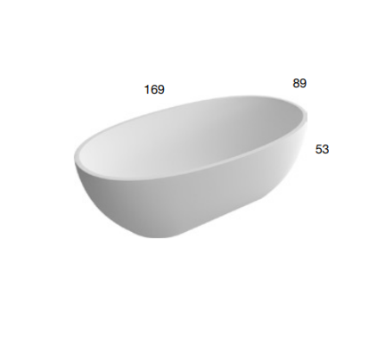 Отдельностоящая ванна Antonio Lupi Reflex Light 169х89 см ФОТО