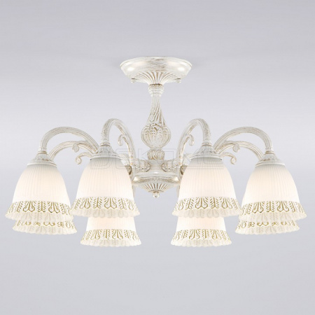 Люстра на штанге Campina 60107/8 белый с золотом