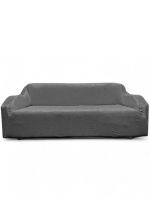 Чехол на 3-х местный диван  без оборки Королевский Велюр ,  темно-серый