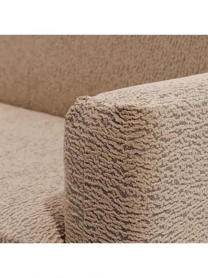 Чехол на 3-х местный диван  без оборки Шёлковый Жаккард  ,кофе с молоком