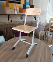 Стул ученический антивандальный на круглой трубе