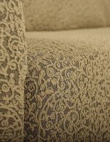 Комплект чехлов на  диван и 2 кресла без оборки Жаккард  , бежевый