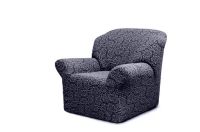 Чехол на кресло без оборки 1 шт. Жаккард ,серый