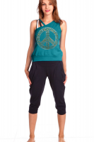 Женский домашний костюм с бриджами и майкой 33 [изумрудный]