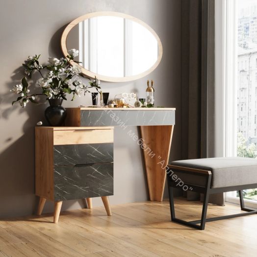 Стол туалетный Ольга 4 Дуб золотистый/Креатель