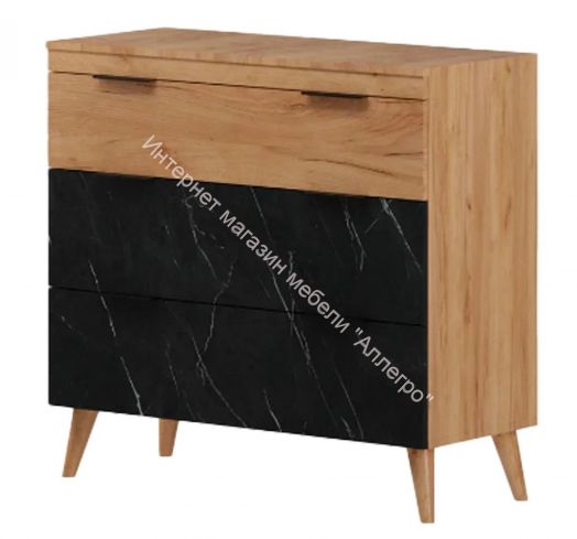 Комод  Ольга 4 Дуб золотистый/Креатель