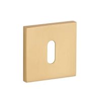Накладка квадратная под межкомнатный ключ Stile OB Q золото матовое