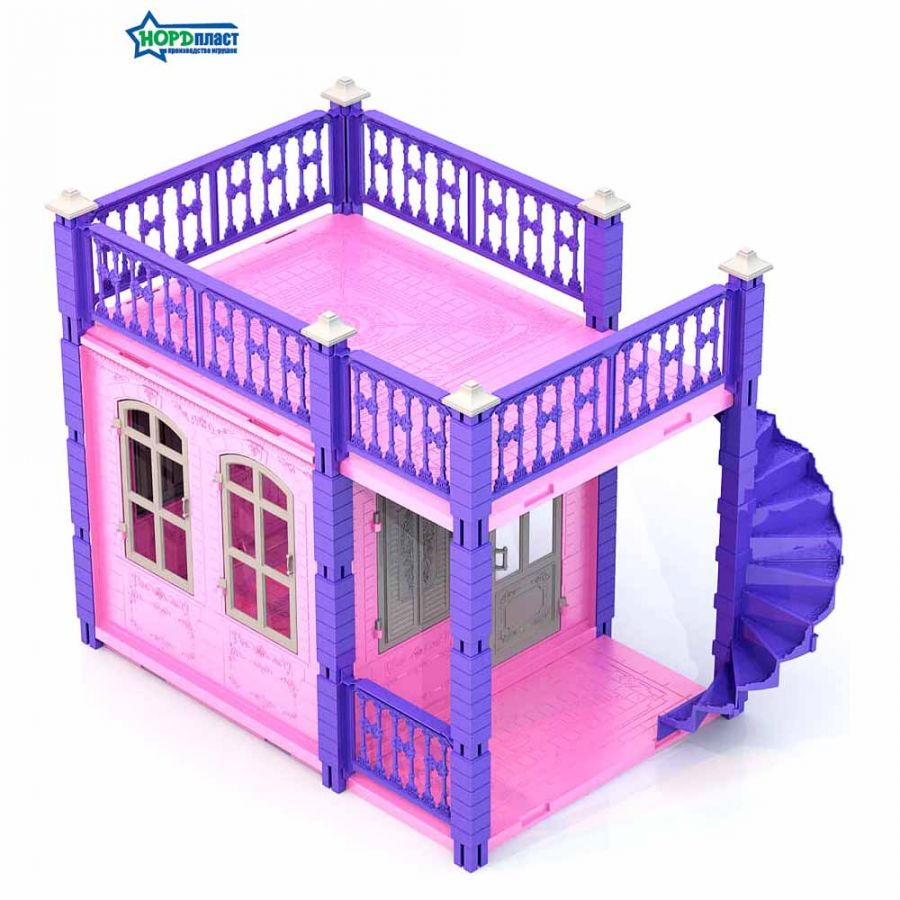 Домик для кукол "Замок Принцессы" (1 этаж) (розов)