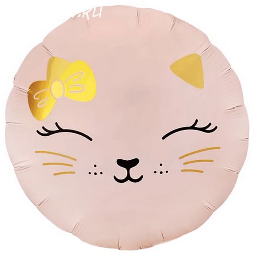 Круг Кошечка.роз(сатин)