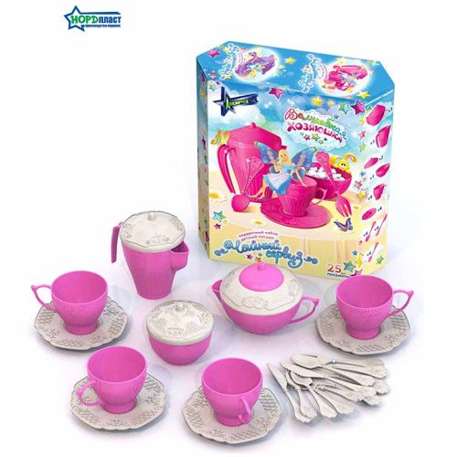 Подарочный набор детской посуды «Чайный сервиз «Волшебная хозяюшка»