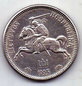 2 лита 1925 Литва AUNC