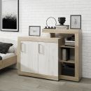 Комод "Ольга 19" Дуб крафт белый/Дуб крафт серый