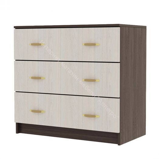 Комод "Фант" с 3-мя ящиками Ясень анкор темный/Ясень анкор светлый