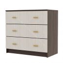 Комод "Фант" с 3-мя ящиками Ясень анкор темный/Ясень анкор светлый