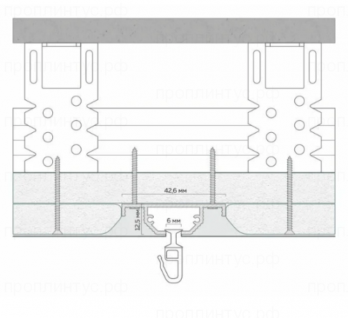 ОК 40 - скрытый карниз, гардина