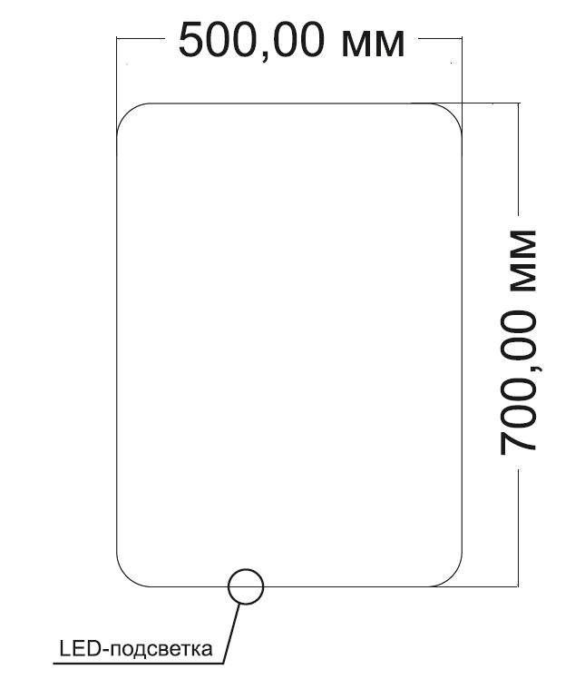 Зеркало прямоугольное Vincea VLM-3BE500 50х70 см ФОТО