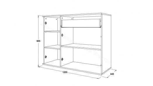 Комод - 10 (Фант) Дуб млечный/Венге