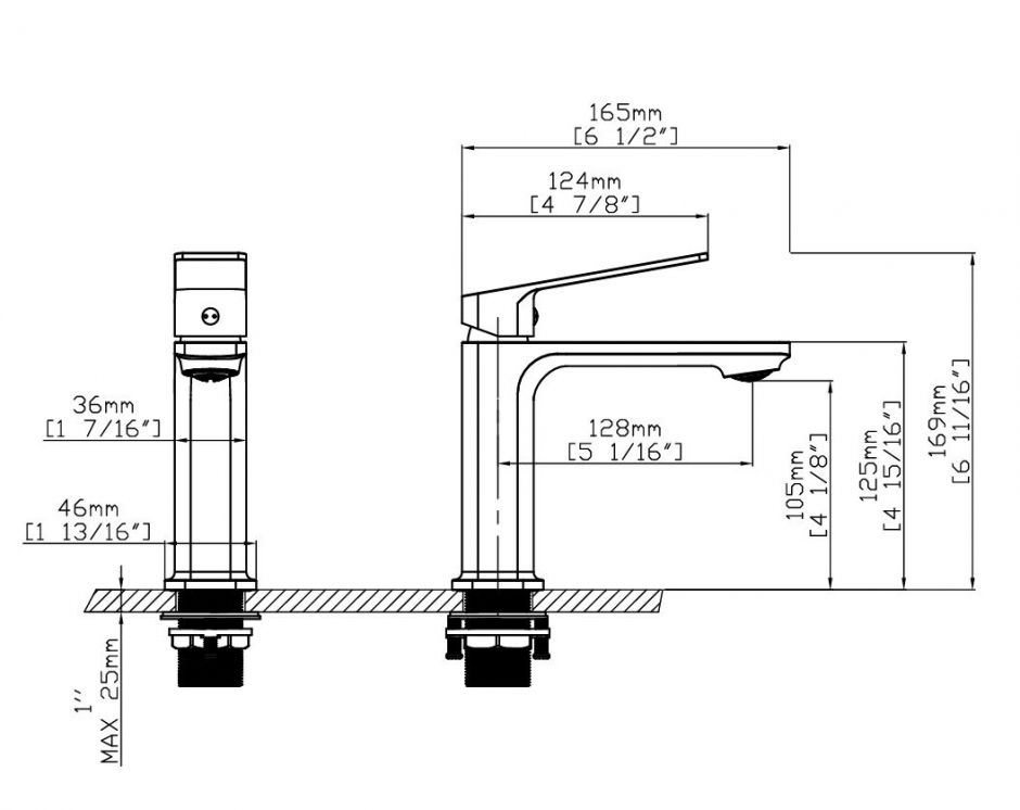 Смеситель для раковины Core VBF-4CO1 однорычажный ФОТО