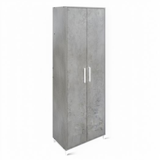 ЛОФТ-11 Шкаф для одежды (660х370х1900 мм) Бетон / Белый