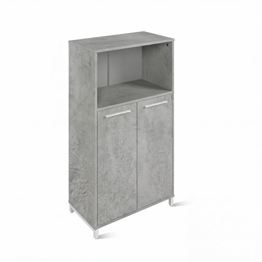 ЛОФТ-9 Шкаф для документов (660х370х1170 мм) Бетон / Белый