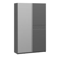 Шкаф-купе с 1 глухой и 1 зеркальной дверями «Оскар Скания» Ручка серебро 1400