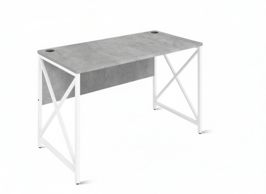 ЛОФТ-2 Стол рабочий (1350х600х750 мм) Бетон / Белый