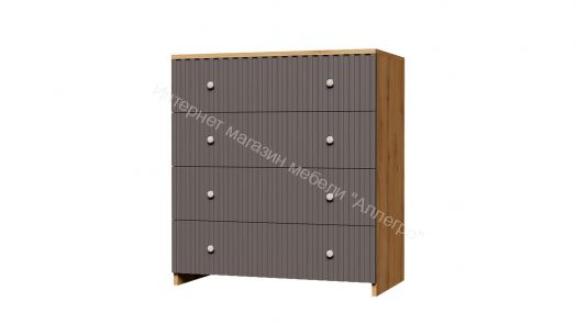 Комод - 4 (Фант) Дуб золотистый/Графит