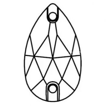 K9 Luxe Пришивные Стразы Crystal Капля 17*28 мм