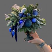 Подсвечник в синих тонах