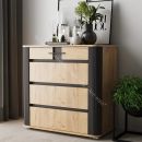 Комод Ольга 2 с 4-мя ящиками Дуб золотистый/Антрацит