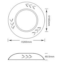 Прожектор светодиодный 24Вт AM RGB 260мм 12В оправа пластик (HX-WH260-333P) с пультом