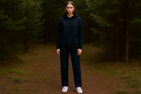 Брюки женские футер 3-х нитка арт. 1083 [темно-синий]