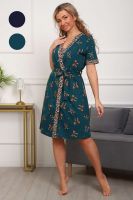 193т/1 халат с сорочкой [изумрудный]