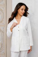 323-1 Жакет льняной женский [белый]