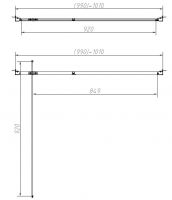 Распашная душевая дверь Vincea VDP-3AL100 100х195 см схема 3