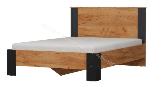 Кровать (1200*2000) Ольга 2 Дуб золотистый/Антрацит