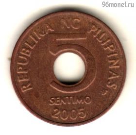 Филиппины 5 сентимо 2005