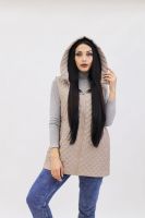 Демисезонный женский жилет Тренд весна осень 902 Стежок [бежевый]