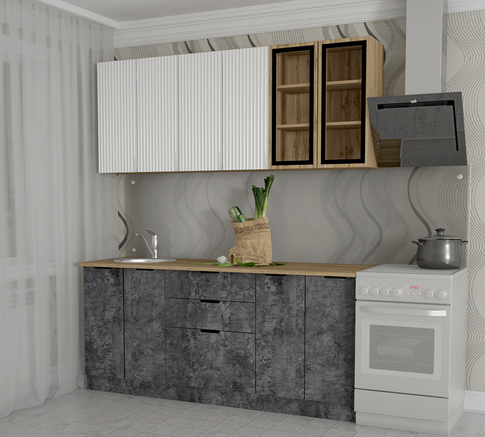 Кухня МДФ Выленсия 1,8  Вариант 2