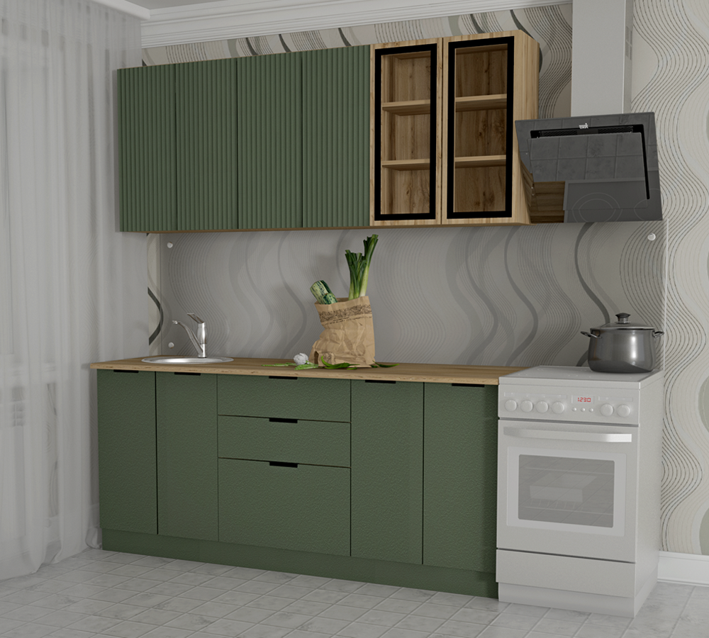 Кухня МДФ Выленсия 1,8  Вариант 2