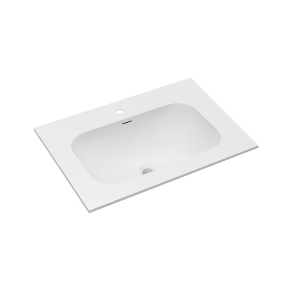 Изображение Раковина Vincea Elise VCB-4EL800MW мебельная накладная из Corian 80х53 см