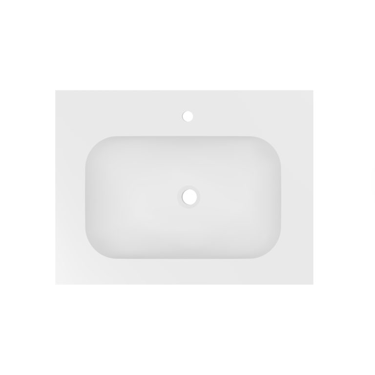 Раковина Vincea Elise VCB-4EL800MW мебельная накладная из Corian 80х53 см ФОТО
