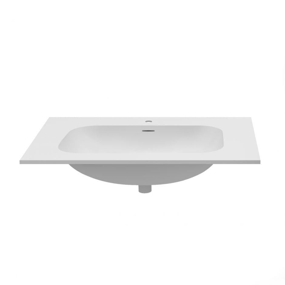 Раковина Vincea Elise VCB-4EL800MW мебельная накладная из Corian 80х53 см ФОТО