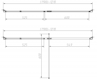 Распашная душевая дверь Vincea Slim-N VDP-4SN120 120х195 см схема 3