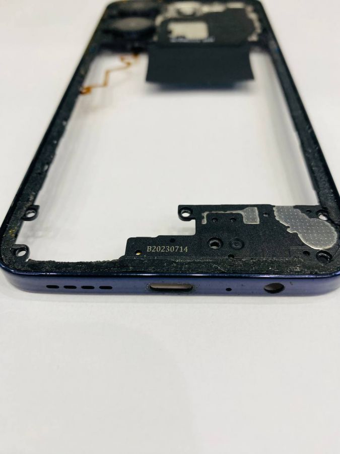 INFINIX Note 30i рамка фиолетовая оригинал с разбора, с отпечатком пальца (потёртости)