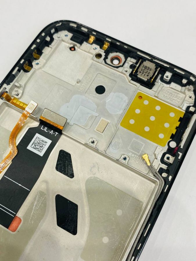 HONOR X8b дисплей оригинал с разбора в рамке с отпечатком пальца черный (мелкие царапины)