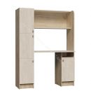 Стол письменный "Омега 2" с надстройкой Дуб крафт серый/Дуб крафт белый