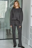 Костюм с брюками офисный [коричневый]