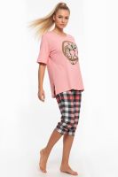 Пижама с бриджами и футболкой - 401 [розовый]