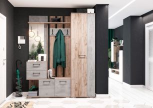 БОСТОН ПРИХОЖАЯ №1 (ш1700*г500*в2120мм) Дуб крафт серый/бетонный камень